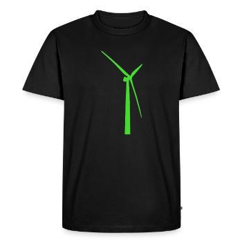 Énergie éolienne Énergie éolienne Éolienne durable - T-shirt Premium bio Homme - noir - Devant - Nico (187cm)