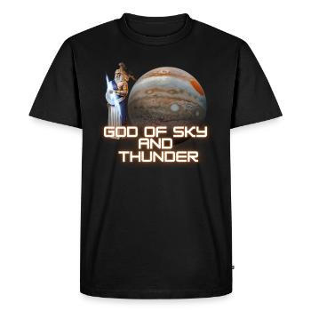 Zeus/Jupiter - God of Sky and Thunder - Men's Premium Organic T-Shirt - black - Front - Nico (187cm)