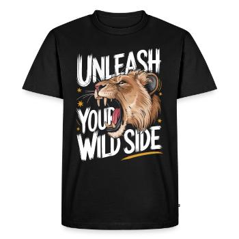 Lion Lion Animal Africa - Men's Premium Organic T-Shirt - black - Front - Nico (187cm)