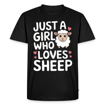 Moutons Éleveur d’ovins Éleveur d’agneaux - T-shirt Premium bio Homme - noir - Devant - Nico (187cm)