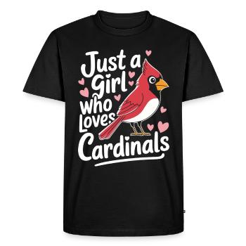 Cardinal Red Cardinal Vogel Red Cardinal - Men's Premium Organic T-Shirt - black - Front - Nico (187cm)