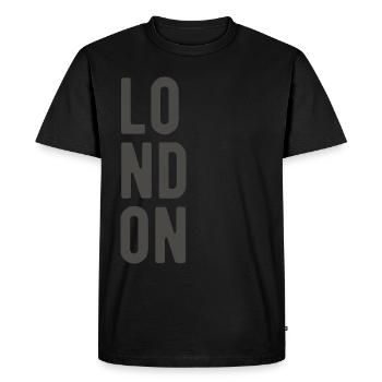 London lettering London London saying - Men's Premium Organic T-Shirt - black - Front - Nico (187cm)