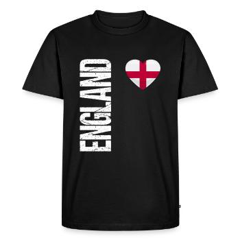 England Football Jersey Soccer Gift - Men's Premium Organic T-Shirt - black - Front - Nico (187cm)