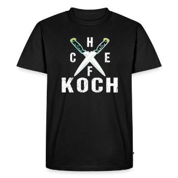 Chef Chef Chef Hobby Chef Kitchen Knives Gastronomy - Men's Premium Organic T-Shirt - black - Front - Nico (187cm)