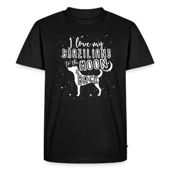 Terrier Brésilien Lune 4 - T-shirt Premium bio Homme - noir - Devant - Nico (187cm)