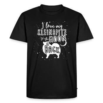Kleinspitz Moon - Men's Premium Organic T-Shirt - black - Front - Nico (187cm)