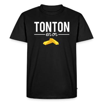 Tonton En Or Meilleur Tonton Humour - T-shirt Premium bio Homme - noir - Devant - Nico (187cm)