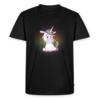 doux Unicorn - T-shirt Premium bio Homme - noir - Devant - Nico (187cm)