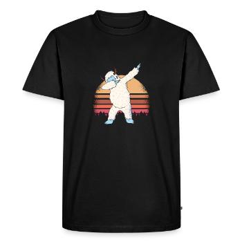 Yeti tamponnant - T-shirt Premium bio Homme - noir - Devant - Nico (187cm)