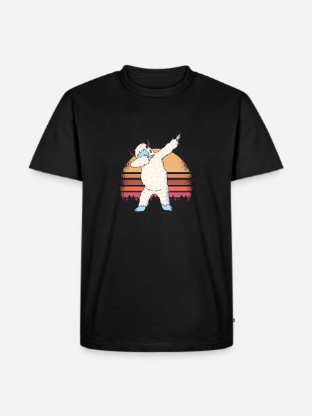 Yeti dabbing - Men's Premium Organic T-Shirt - black