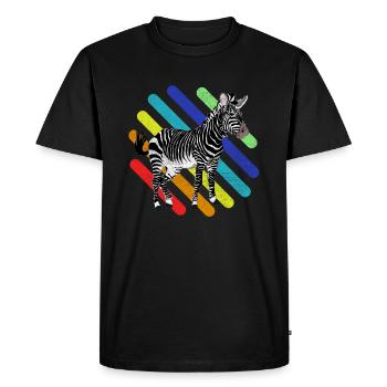 Zebra - T-shirt Premium bio Homme - noir - Devant - Nico (187cm)