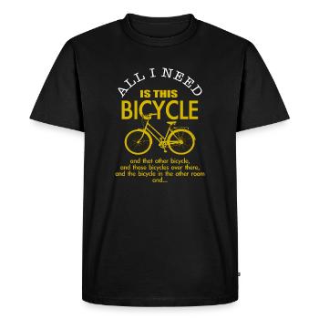 Vélo Vélo Vélo Tour Vélo Vélo - T-shirt Premium bio Homme - noir - Devant - Nico (187cm)