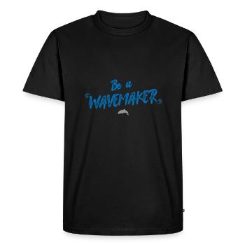 Soyez un T-shirt Wavemaker - T-shirt Premium bio Homme - noir - Devant - Nico (187cm)