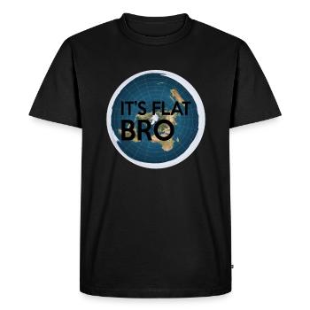 It's Flat Bro - The Earth is Flat Map - Men's Premium Organic T-Shirt - black - Front - Nico (187cm)