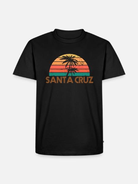 Santa Cruz Vintage Retro 70s Throwback - Men's Premium Organic T-Shirt - black