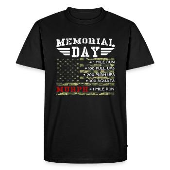 Memorial Day Murph 2019 Séance d'entraînement 19 - T-shirt Premium bio Homme - noir - Devant - Nico (187cm)