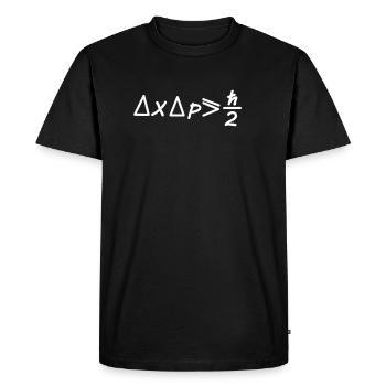 Incertitude de la mécanique quantique - Physicien - T-shirt Premium bio Homme - noir - Devant - Nico (187cm)