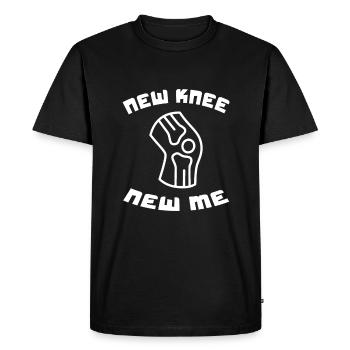 New Knee New Me after knee surgery - Men's Premium Organic T-Shirt - black - Front - Nico (187cm)