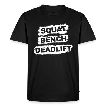 Squat Bench Deadlift Spray - T-shirt Premium bio Homme - noir - Devant - Nico (187cm)