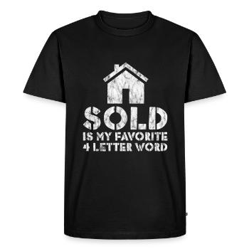 Sold Is My Favorite 4 Letter Word 2 - T-shirt Premium bio Homme - noir - Devant - Nico (187cm)