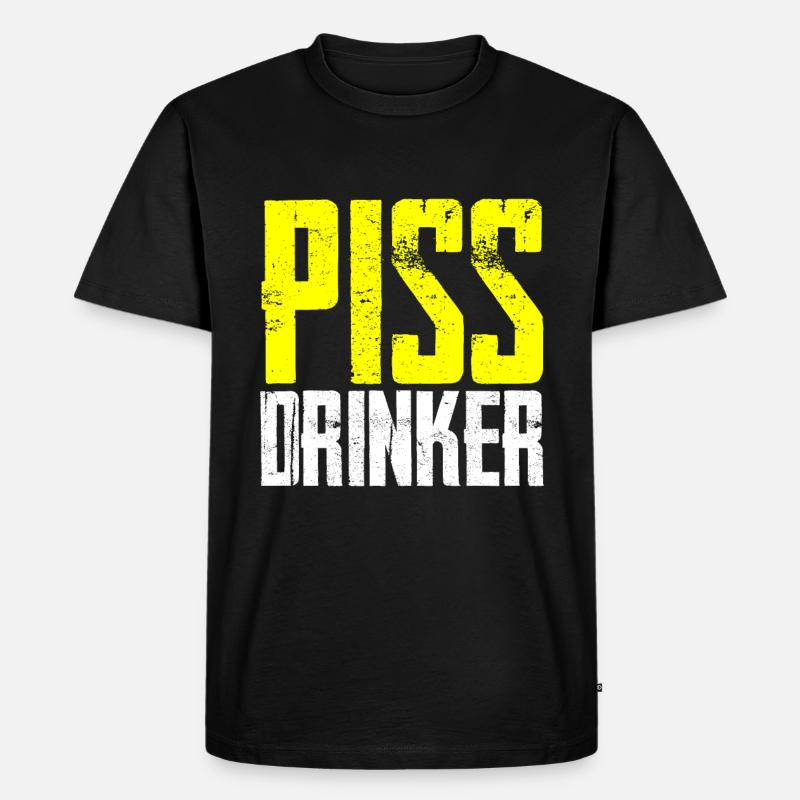 Piss Drinker 4 - Männer Premium Bio T-Shirt - Schwarz