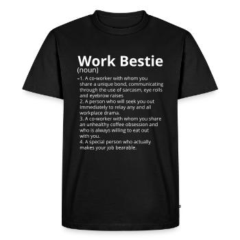 Work La bête Définition Description - T-shirt Premium bio Homme - noir - Devant - Nico (187cm)