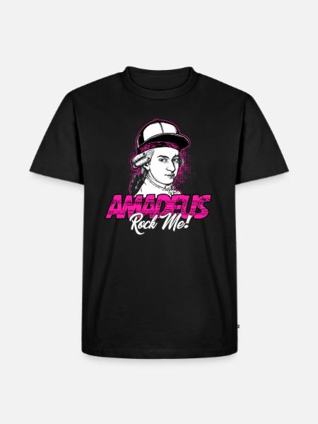 Amadeus Rock Me | Wolfgang Amadeus Mozart Classic - Premium økologisk T-skjorte for menn - svart