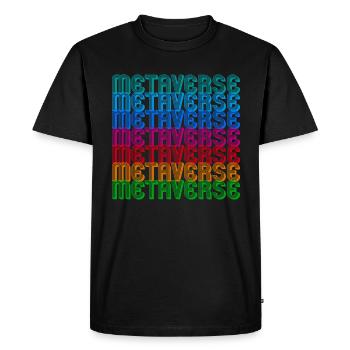 Metaverse - Men's Premium Organic T-Shirt - black - Front - Nico (187cm)