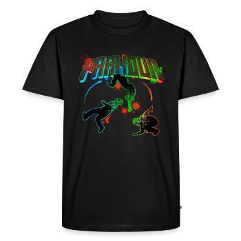 Parkour Freerunner Traceur Le Parcourshirt - Men's Premium Organic T-Shirt - black - Front - Nico (187cm)