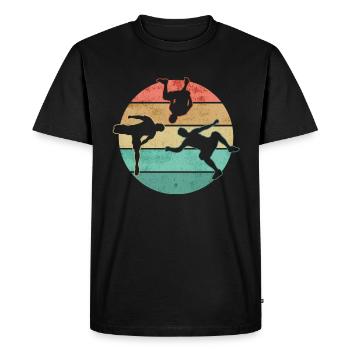 Parkour Freerunner Traceur Le Parcourshirt - Men's Premium Organic T-Shirt - black - Front - Nico (187cm)