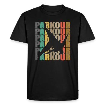 Parkour Freerunner Traceur Le Parcourshirt - Men's Premium Organic T-Shirt - black - Front - Nico (187cm)