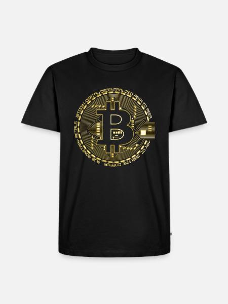 Bitcoin Gold - Men's Premium Organic T-Shirt - black