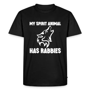 My Spirit Animal Has Rabies 4 - Men's Premium Organic T-Shirt - black - Front - Nico (187cm)
