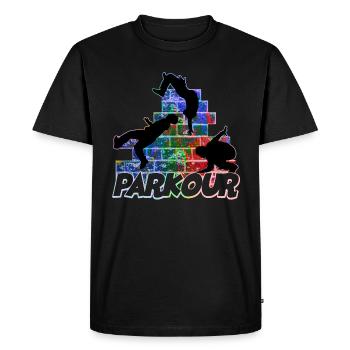 Parkour Freerunner Traceur Le Parcourshirt - Men's Premium Organic T-Shirt - black - Front - Nico (187cm)