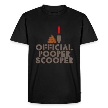 Scooper Pooper officiel 3 - T-shirt Premium bio Homme - noir - Devant - Nico (187cm)