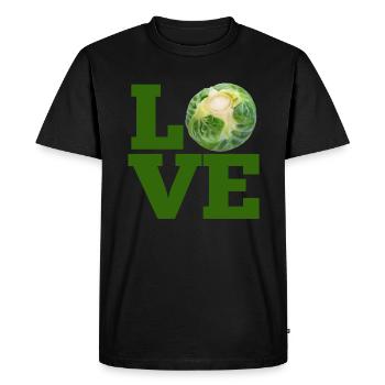 LOVE BRUSSELS SPROUTS - LOVE BRUSSEL SPROUTS - T-shirt Premium bio Homme - noir - Devant - Nico (187cm)
