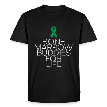 Bone Marrow Buddies For Life 5 - Men's Premium Organic T-Shirt - black - Front - Nico (187cm)