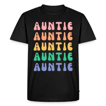 AUNTIE - Men's Premium Organic T-Shirt - black - Front - Nico (187cm)