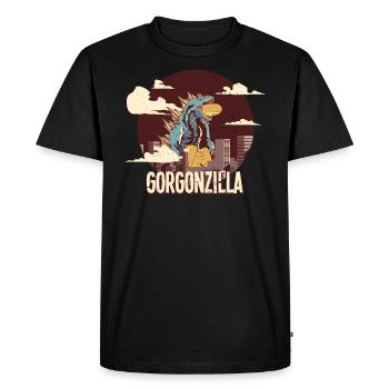 GORGONZILLA Le Roi De Rue De Gorgonzola - T-shirt Premium bio Homme - noir - Devant - Nico (187cm)