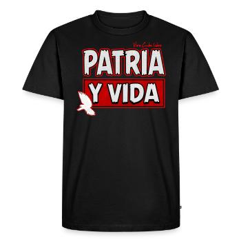 Free Cuba, Patria Y Vida, Cuban Revolution, Cuba - T-shirt Premium bio Homme - noir - Devant - Nico (187cm)