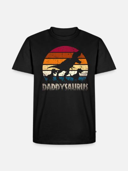 Daddysaurus - T-shirt Premium bio Homme - noir