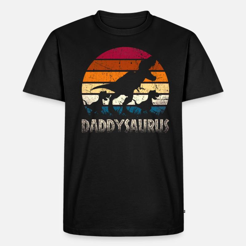 Daddysaurus - T-shirt Premium bio Homme - noir
