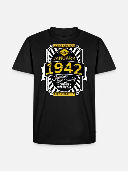 1942 JANUARY - T-shirt Premium bio Homme - noir