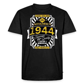 1944 NOVEMBER - T-shirt Premium bio Homme - noir - Devant - Nico (187cm)