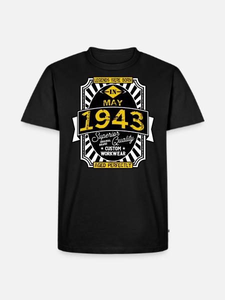 1943 MAI - Männer Premium Bio T-Shirt - Schwarz