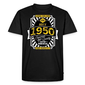 1950 MAY - T-shirt Premium bio Homme - noir - Devant - Nico (187cm)