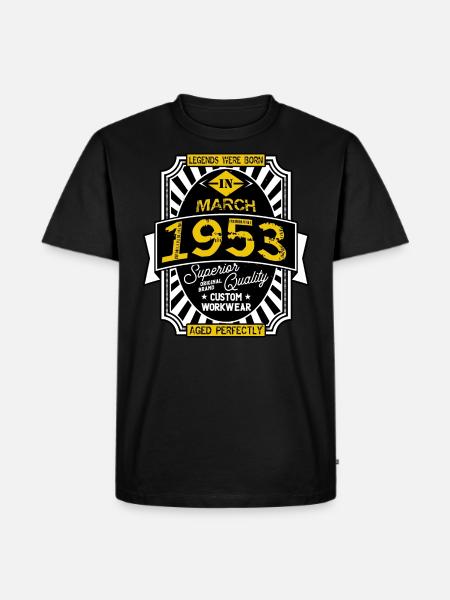 1953 MARCH - Men's Premium Organic T-Shirt - black