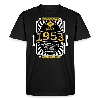 1953 MAY - T-shirt Premium bio Homme - noir - Devant - Nico (187cm)