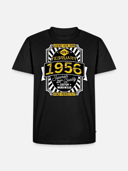 1956 FEBRUARY - Men's Premium Organic T-Shirt - black