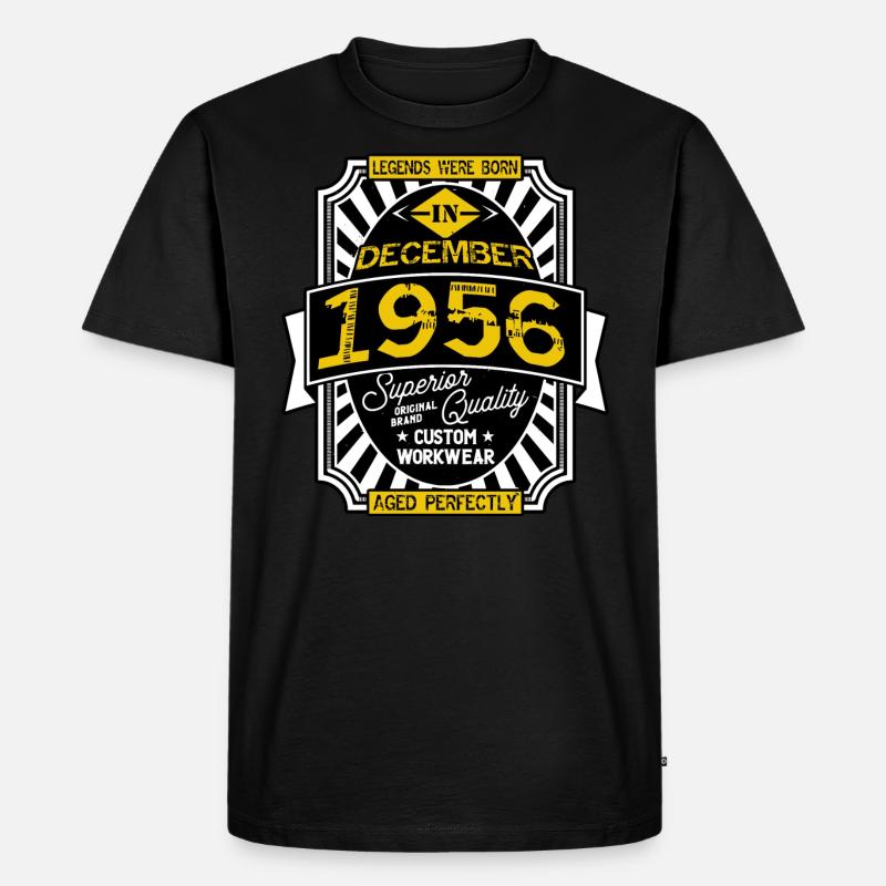 1956 DEZEMBER - Männer Premium Bio T-Shirt - Schwarz